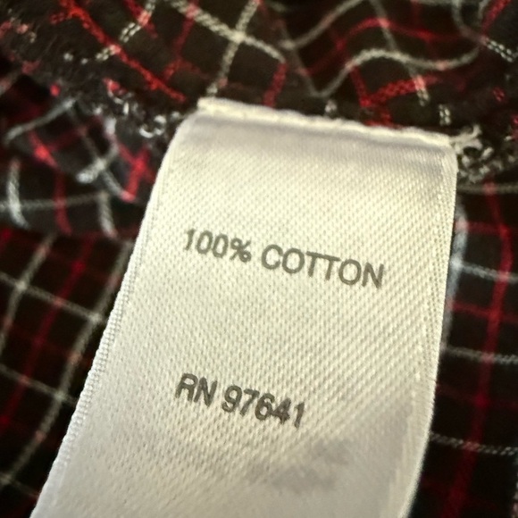 J.Jill Button Up tunic top women’s L Petite red black plaid long sleeve fall - Picture 3 of 11